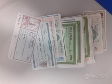 100 miniassegni fior di stampa