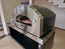 Forno alfa inox refrattario gas legna ibrido fiera