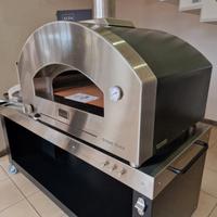 Forno alfa inox refrattario gas legna ibrido fiera