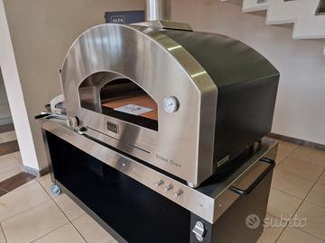 Forno alfa inox refrattario gas legna ibrido fiera