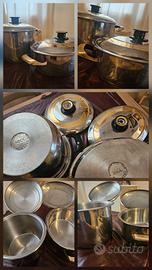 set 2 pentole acciaio inox 18/10