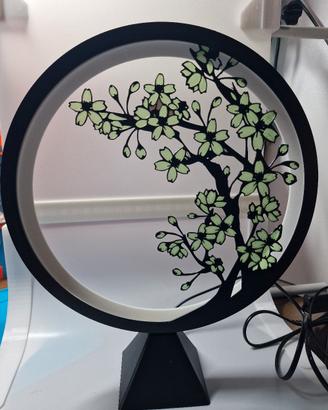 lampada circolare raffigurante un albero in Fiore