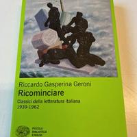Libro Gasperina Geroni Ricominciare Nuovo