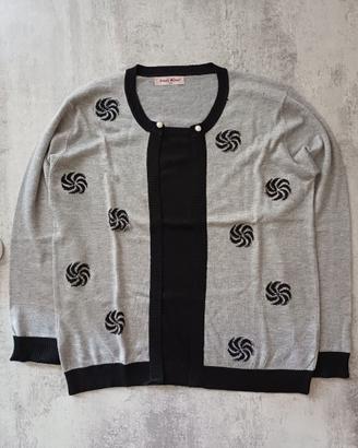 Maglioncino grigio nero angora M/L elegante