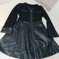 Vestitino donna in ecopelle manica lunga taglia M