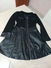 Vestitino donna in ecopelle manica lunga taglia M