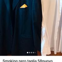 smoking nero nuovo +camicia