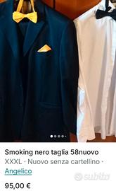 smoking nero nuovo +camicia
