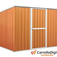 Casetta giardino in Acciaio 260x185 legno chiaro