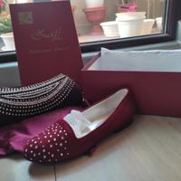 Set scarpa nr 36 e borsa abbinata bordeaux,
