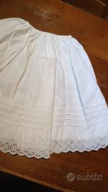 sotto gonna in cotone con sangallo 