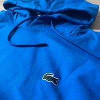 Felpa Lacoste Blu Elettrico con Cappuccio Taglia S