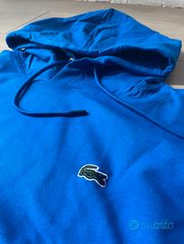 Felpa Lacoste Blu Elettrico con Cappuccio Taglia S
