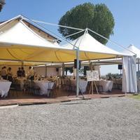 Gazebo certificato 5x5 con tubolari esterni
