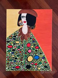 Ritratto femminile - opera originale - pezzo unico
