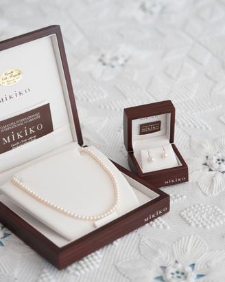 Parure Mikiko perle coltivate oro 18 kt - completa
