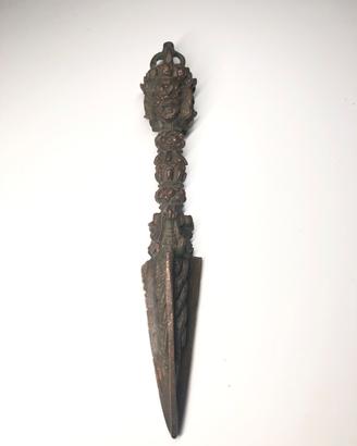 Vajra/Phurba ornamentale in metallo - 3 facciate