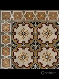 Cementine antiche, mattoni decorati d'epoca