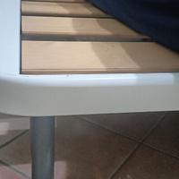 Rete  matrimoniale a doghe  in legno + materasso