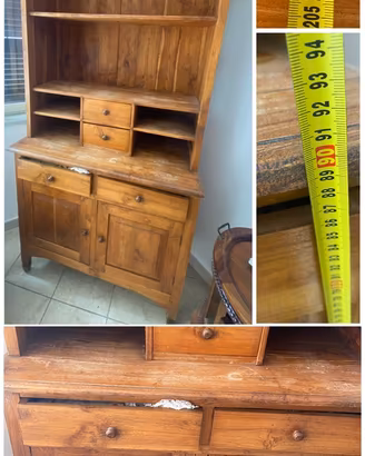 Credenza rustica in legno massello vintage