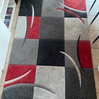 quadro - tappeto - tenda per ambiente sala rosso