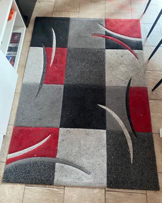 quadro - tappeto - tenda per ambiente sala rosso