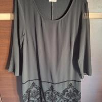 Vestito/abito tubino nero Intimissimi in chiffon