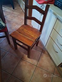 tavolo e sedie in legno massello