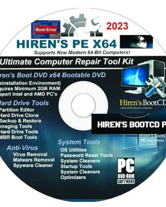 Hiren's boot disc recupero e riparazione windows