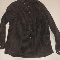 camicia a maniche lunghe a quadretti made in italy