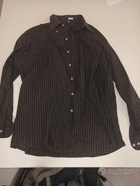 camicia a maniche lunghe a quadretti made in italy