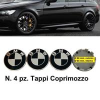 Set 4 pz Tappi Coprimozzo per BMW Ø 68 mm b/n