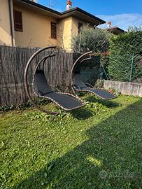Coppia di sdraio a dondolo