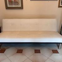 divano letto piazza e mezzo ital. 110x 190 bianco