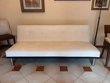 divano letto piazza e mezzo ital. 110x 190 bianco