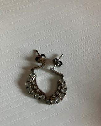 Orecchini argento luna