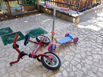 Bici chicco e monopattino 