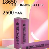Batteria litio 18650 2500 mha 1 copia 2 pz