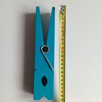 Molletta grande di legno azzurra