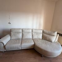 Divano in Pelle 3 Posti con Seduta Elettrica