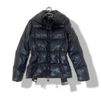 Bomber Moncler Donna Nero Lucido Taglia XS inverno