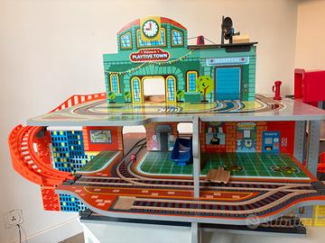 Set stazione treno legno compatibile duplo