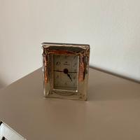 Orologio sveglia con cornice argento 925 Veglia