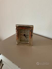 Orologio sveglia con cornice argento 925 Veglia