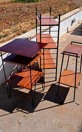 Anni'60 - Set 3 Etagere Ferro / Teak / Palissandro