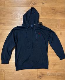 Felpa ralph lauren blu da uomo nuova