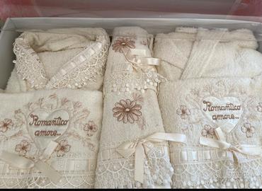 Corredo casa NUOVO in macramè e cotone