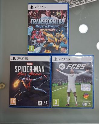 3 giochi PS5 SPIDERMAN MORALES fc25 PLAYSTATION 5