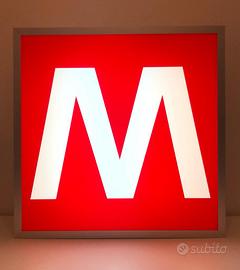 Insegna Luminosa Metropolitana Metro 55cm