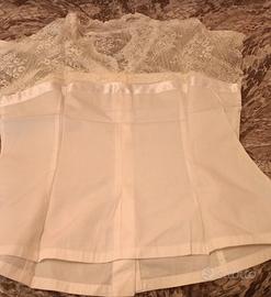 Maglia Pizzo 100%Cotone Cannella